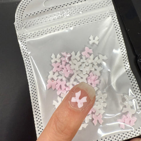 Tiny Plastic Bow Resin Nail Charm