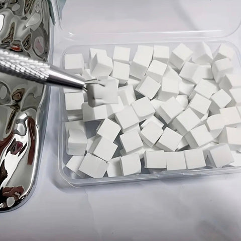 100pcs Mini Sponge for Ombre Pat Pat Gel and Chrome + 1 Tools