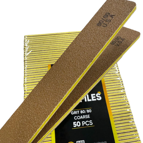 JUMBO Nail File - Gold 80/80 Coarse Grit (Dũa Da Bò)