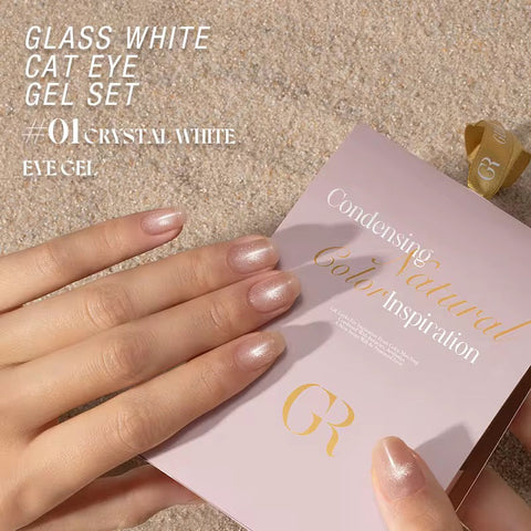 Super Clear WHITE Crystal / Moonlight Cat Eye
