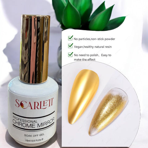 2in1 CHROME MIRROR Bond & Top - 15ml