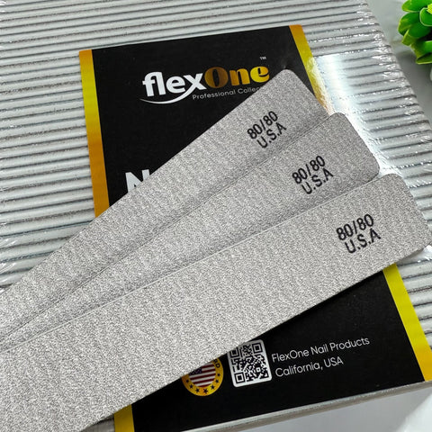 Nail File Zebra - Square Jumbo Shape - 80/80 Coarse Grit