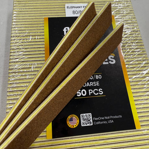 PREMIUM Nail File - Elephant Brown Garnet 80/80 Coarse Grit - Wide Jumbo