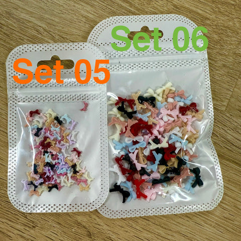 Tiny Plastic Bow Resin Nail Charm