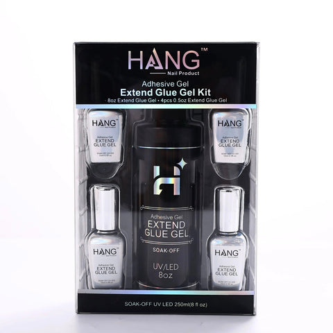 COMBO 1 Big Bottle 8oz + 4 Extend Gel Glue 0.5oz