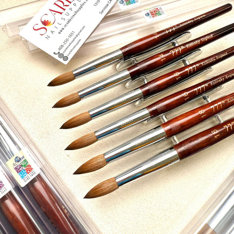 777 Kolinsky Acrylic Nail Brush England - 14 16 18 20 22