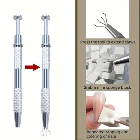 100pcs Mini Sponge for Ombre Pat Pat Gel and Chrome + 1 Tools