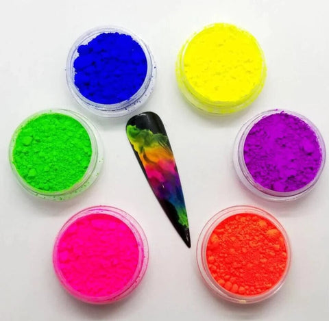 Set 12 colors NEON Pigment Powder for Nail Design