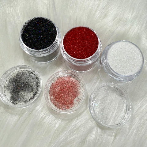 Super Shinny Sugar Effect / Fairy Dust Black AB / Red / White AB Color