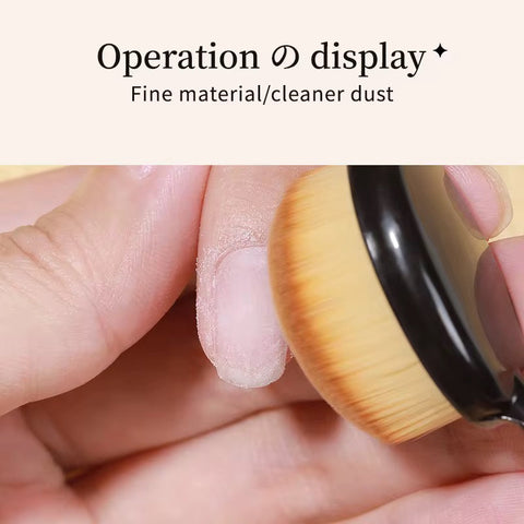 Nail Dust Brush - Buffer Brush – Soft Bristles for Chrome, Acrylic & Gel Dust Cleaning