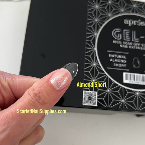 APRES GEL-X NATURAL ALMOND SHORT BOX OF TIPS - PRO (600PCS)