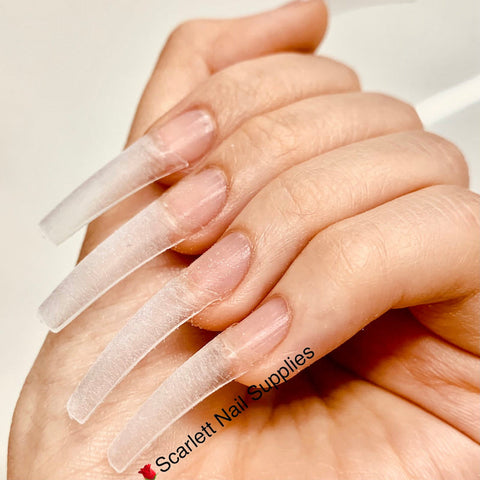 Coffin Nail Tips, these are tapered coffin tips with no c-curve. Size from 0 to 9, 50 tips each size.