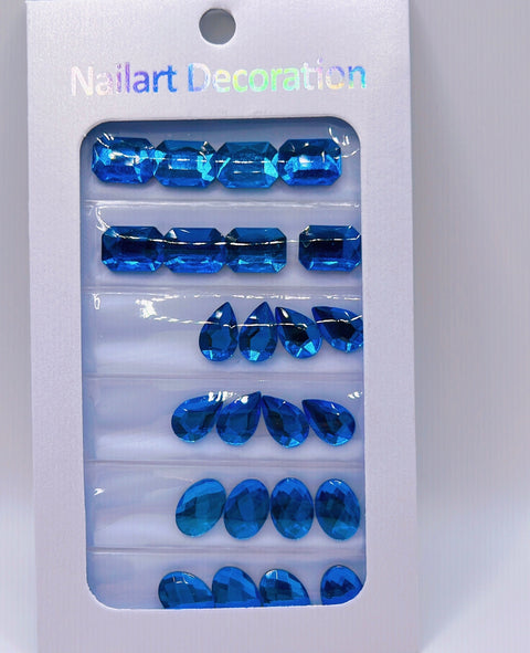 Big Flat Back BLUE Rhinestone