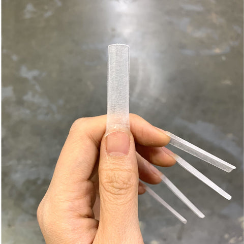 These Flattened Square NO C-CURVE Nail Tips do not need reshaping - ready to use, came in packs with the numbers on it.