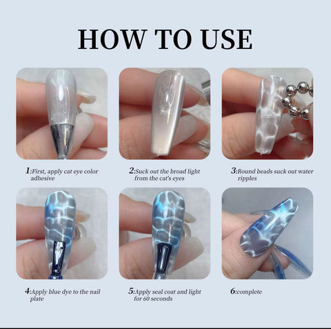 Ball Magnet for Cat Eye Nail Design - 10 small balls/ set