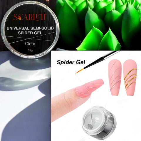 Clear Spider Gel for Chrome Powder - 3D Chrome Design Collection