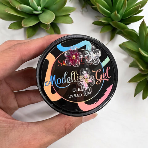 Clear 3D Flower Sculpture Solid Gel Nail Glue  15g