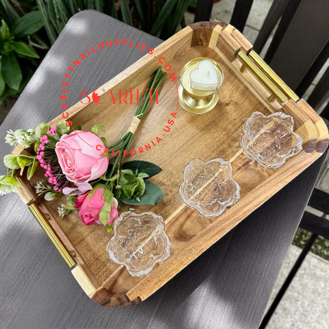 Luxury wooden pedicure tray set  for nail salon in the usa