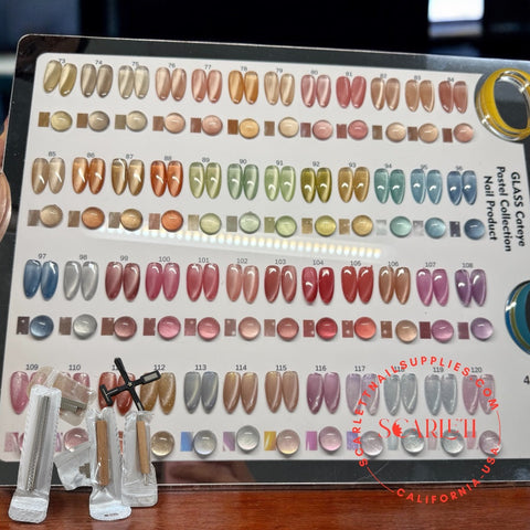 NEW 48 colors Sheer Clear Nude Cat Eye Collection FREE set Magnet