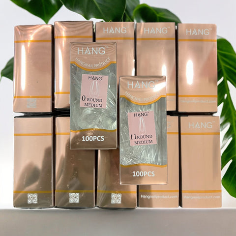 ROUND MEDIUM Premium HANG Gel X Tips - Refill