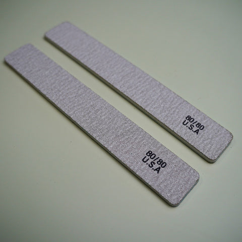 FlexOne Zebra Nail File 80/80 Grit – USA Salon Quality (50 PCS)