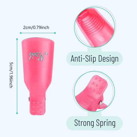 Nail Polish Remover Clips, 10 Pcs Reusable Soak Off Gel Plastic Nail Art Soak Off Clip Caps UV Gel Polish Removal