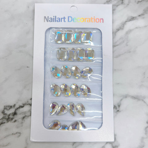 Big Flat Back CLEAR Rhinestone