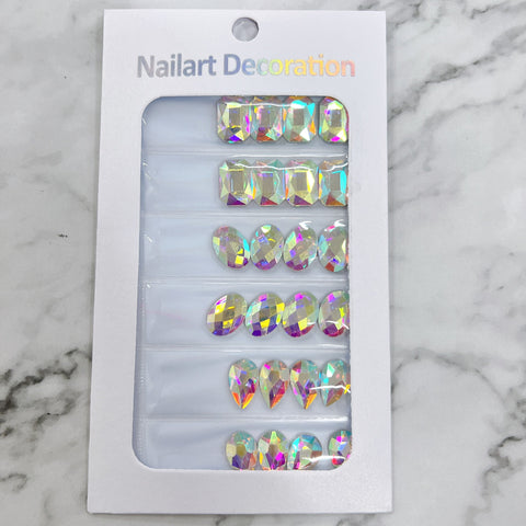 Big Flat Back Rainbow AB Rhinestone